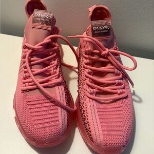 Steve Madden Vibrant Pink Lace-Up Sneakers